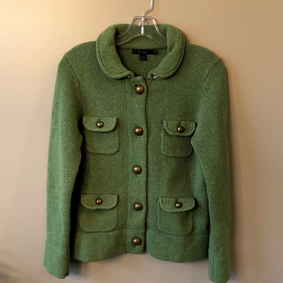 boden green cardigan